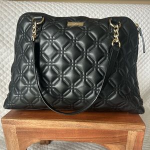 Kate Spade Large Black Quilted Astor Court Rachelle Handbag/Satchel